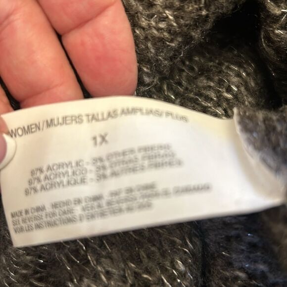 Nine West brown loosely knit short sleeve sweater Size 1X EUC - Picture 8 of 9